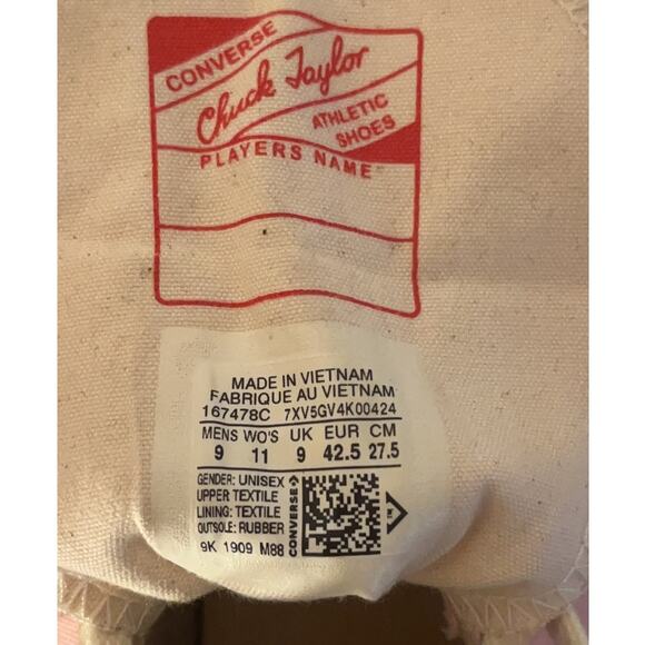 Converse Chuck 70 Hi x Golf Le Fleur Tyler The Creator Pink Chenille Unisex 9/11 - Picture 8 of 16